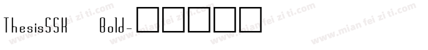 ThesisSSK Bold字体转换